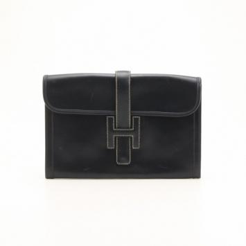 Hermes Leather Jige Clutch