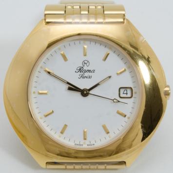 Rama Swiss Watch Gold Plated Unisex Wristwatch