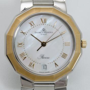 Baume & Mercier Riviera Two Toned Gold/Steel Unisex Wristwatch