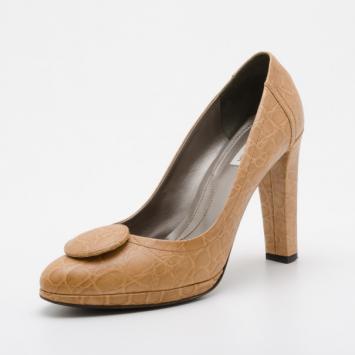 Furla Tan Button Pumps Size 40