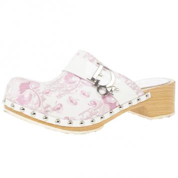 Dior Pink Diorissimo Wooden Clogs Size 38.5