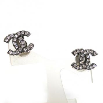 Coco Chanel Metallic Rhinestone Earrings
