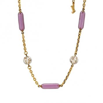 Louis Vuitton Resin & Brass Inclusion Necklace