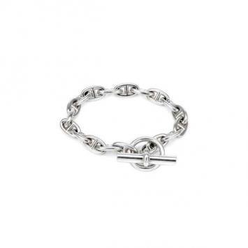 Hermes Sterling Silver D'Ancre Chain Bracelet