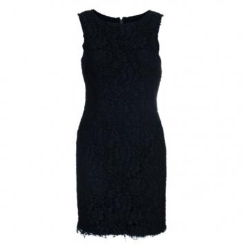 Dolce and Gabbana Black Lace Shift Dress M