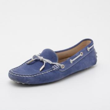 Tod's Blue Suede Lace-up Driving Loafers Size 39