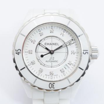 Chanel J12 White Ceramic Diamond Dial 