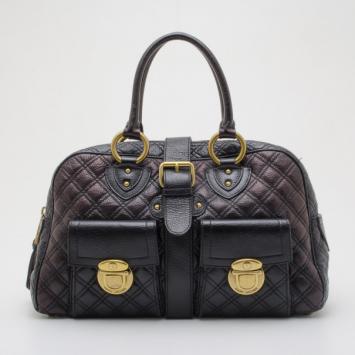 Marc Jacobs Quilted Leather Venetia Satchel Handbag 