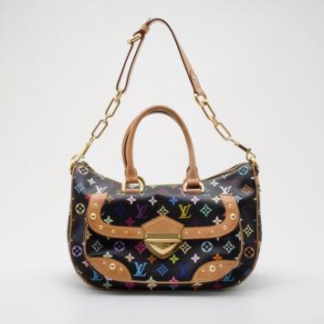  Louis Vuitton Black Monogram Multicolore Rita Bag