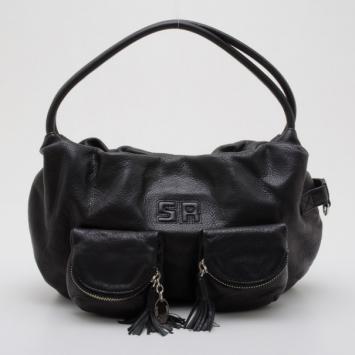 Sonia Rykiel Black Leather 'Charming' Hobo