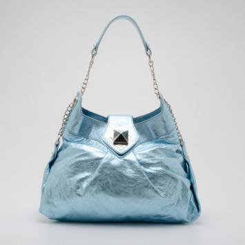 Sonia Rykiel Metallic Light Blue 'Bella' Shoulder Bag
