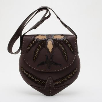 Fendi Brown Selleria Leather Embellished Hobo