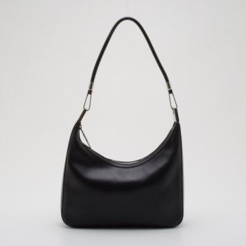 Gucci Vintage Black Leather Small Hobo 