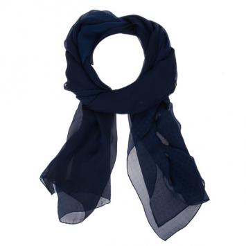 Dior Navy Blue Cannage Silk Scarf
