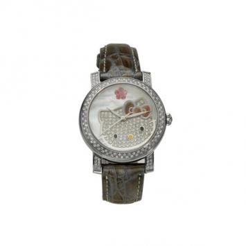Hello Kitty Swiss Movement Ladies Watch SS Diamonds