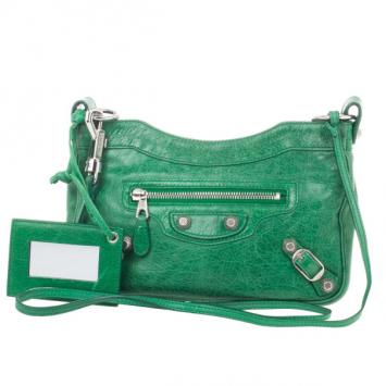 Balenciaga Green Lambskin Giant 12 Hip