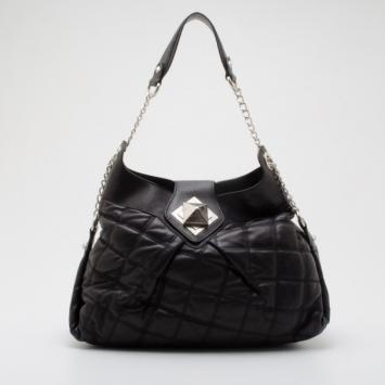 Sonia Rykiel Black Quilted 'Bella' Shoulder bag 