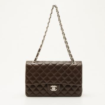 Chanel Medium Classic Flap Bag Brown Lambskin