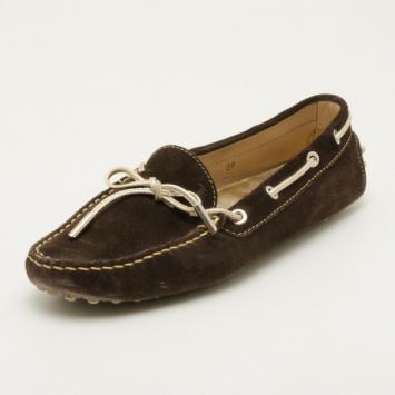 Tod's Brown Suede Gommini Driving Moccasins Size 39