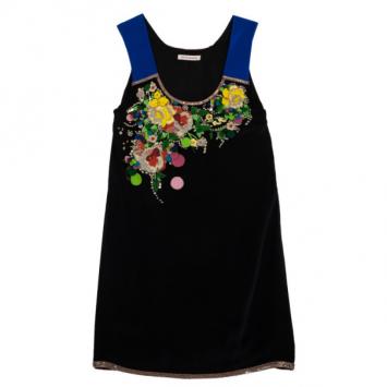 Matthew Williamson Black Floral Embroidered Dress M