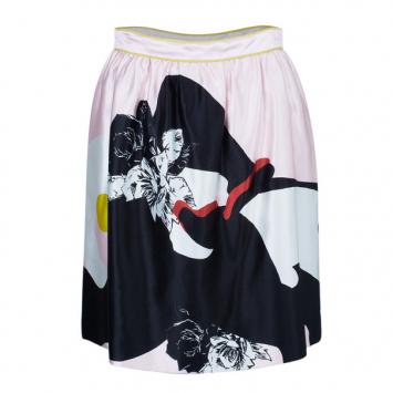 Prabal Gurung Floral Flounce Skirt M