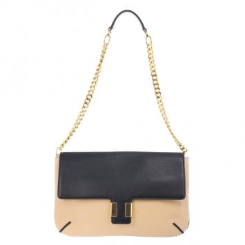 Chloe Beige Amelia Leather Clutch