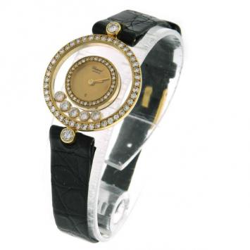 Chopard Happy Diamonds 20/3957 18k Rose Gold Quartz 23mm Watch Ladies