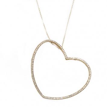 Pasquale Bruni Diamond Heart Rose Gold Pendant Necklace
