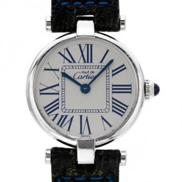 Must De Cartier Solid Sterling Silver Ladies Watch