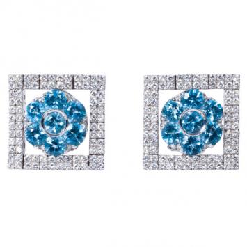 Pasquale Bruni Diamond and Colored Gemstones Clip Earrings