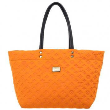 Louis Vuitton Limited Edition Orange Monogram Neoprene Scuba MM Tote Bag
