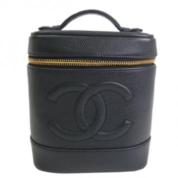 Pre Owned Chanel Caviar Leather Vanity Bag