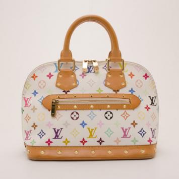 Louis Vuitton White Multicolor Murakami Alma 