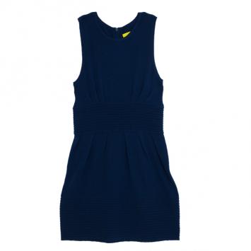 Catherine Malandrino Pointelle Ribbed Knit Dress L
