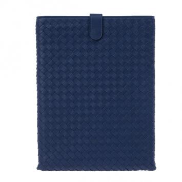 Bottega Veneta Blue Leather Intrecciato iPad Holder