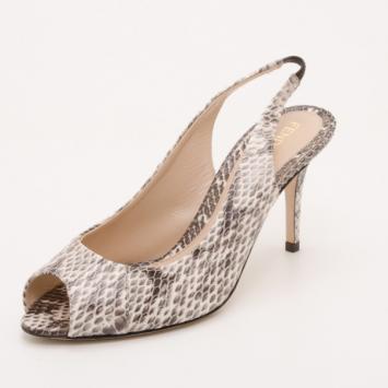 Fendi Watersnake Pointed Toe Slingback Pumps Size 38