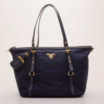 Prada Navy Nylon Tote  