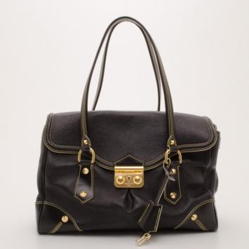 Louis Vuitton Black Suhali L'Absolu de Voyage Satchel