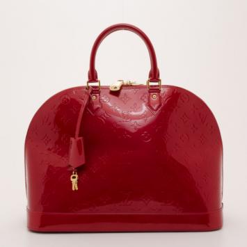 Louis Vuitton Monogram Vernis Red Alma MM