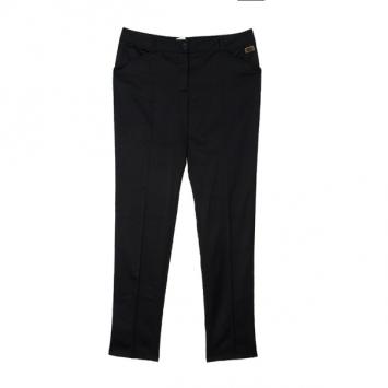 Dolce and Gabbana Black Satin Wool Blend Tuxedo Pants Large