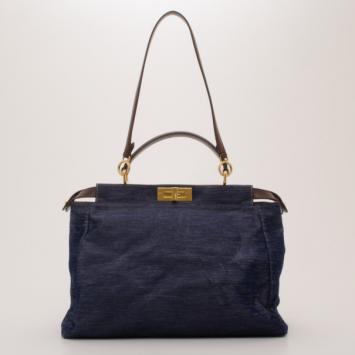 Fendi Denim Peekaboo Satchel