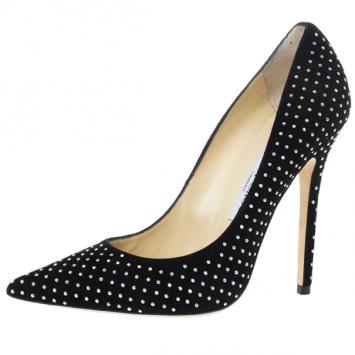 Jimmy Choo Black Anouk Studded Pumps 38.5