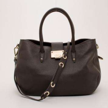 Jimmy Choo Grey 'Rania' Convertible Leather Tote 