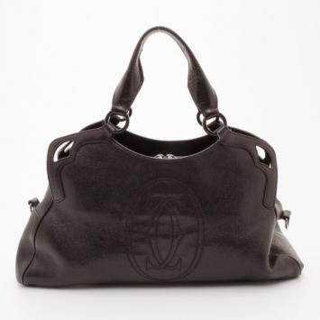 Cartier Black Leather 'Marcello' Large Tote