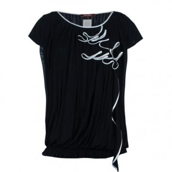 Max Mara Studio Ruffle Monochrome Top XL