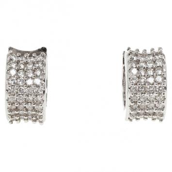 Damiani Diamond Small Hoops Earrings