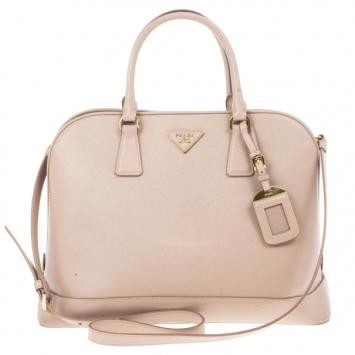 Prada Pink Saffiano Cameo Top Handle Tote