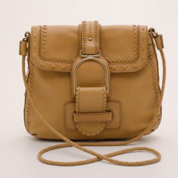 Jimmy Choo Blonde Whipstitch Leather Leah Crossbody Bag