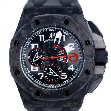 Pre Owned Audemars Piguet Black Carbon Royal Oak Offshore Team Alinghi Men's Wristwatch 44MM