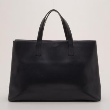 Furla Large Black Leather Tote 